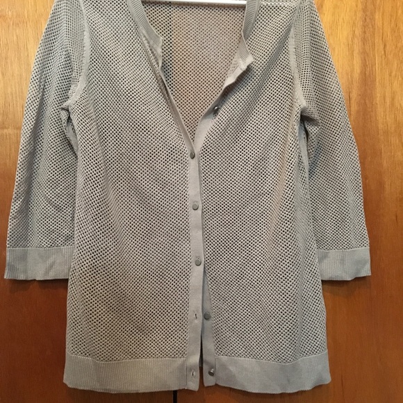 Coldwater Creek Tops - Coldwater creek tan button up see thru 3/4 sleeve
